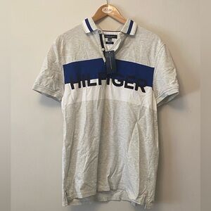 Tommy Hilfiger Shortsleeved Polo Shirt NWT Sz M embroidery on Letters